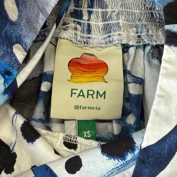 Farm Rio Printed Cotton Poplin Midi Dress XS - Picture 10 of 10